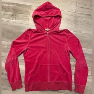 Zenana Outfitters Y2K Hot Pink Velour Jacket size Medium